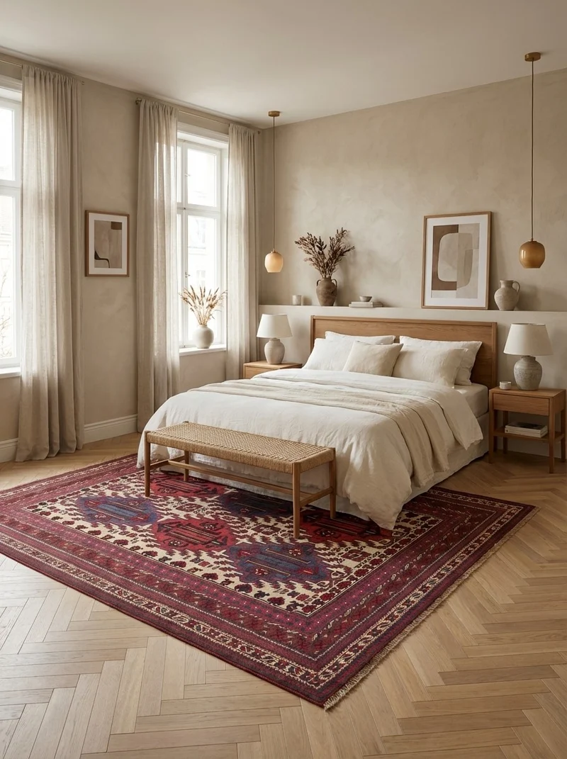 Kelim Belutch · Handgewebt – Beige, 247x203 cm