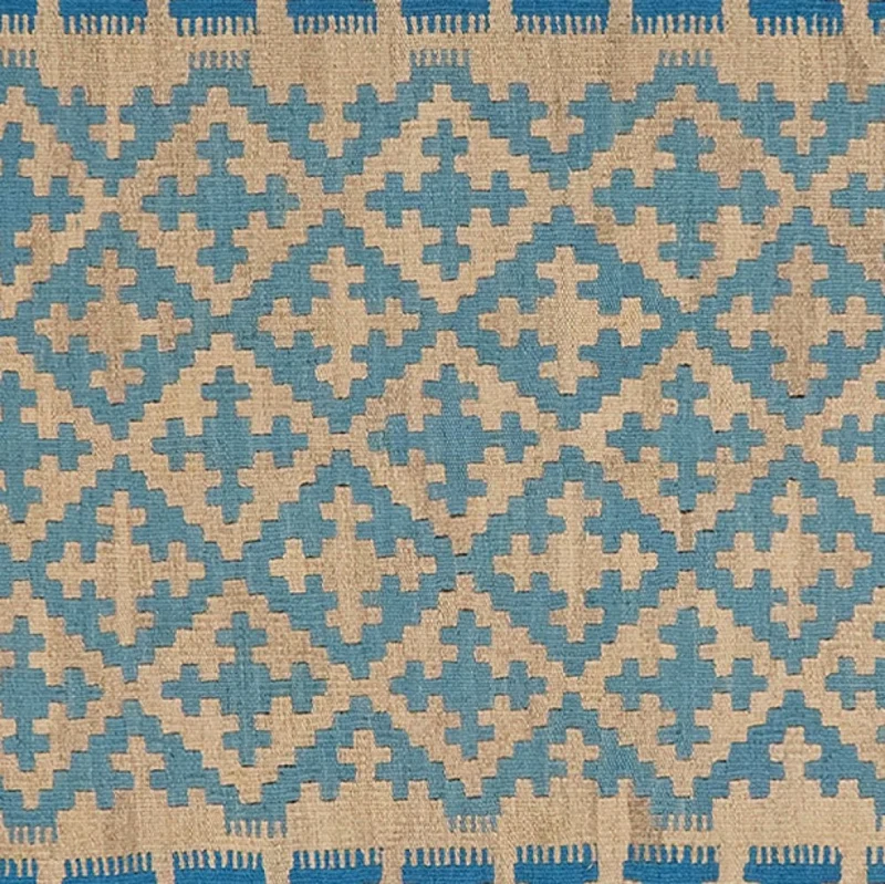 Kelim Gashgai · Handgewebt – Blau, 179x120 cm