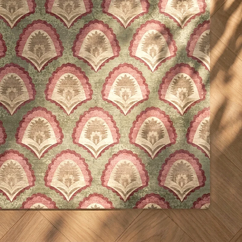 Vintage-Teppich - Sage Pattern Green