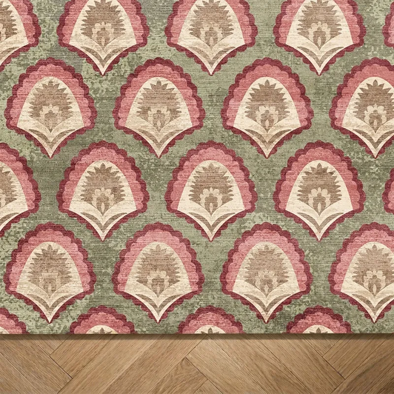 Vintage-Teppich - Sage Pattern Green