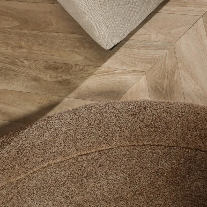 Runder Teppich - Isara Border Brown