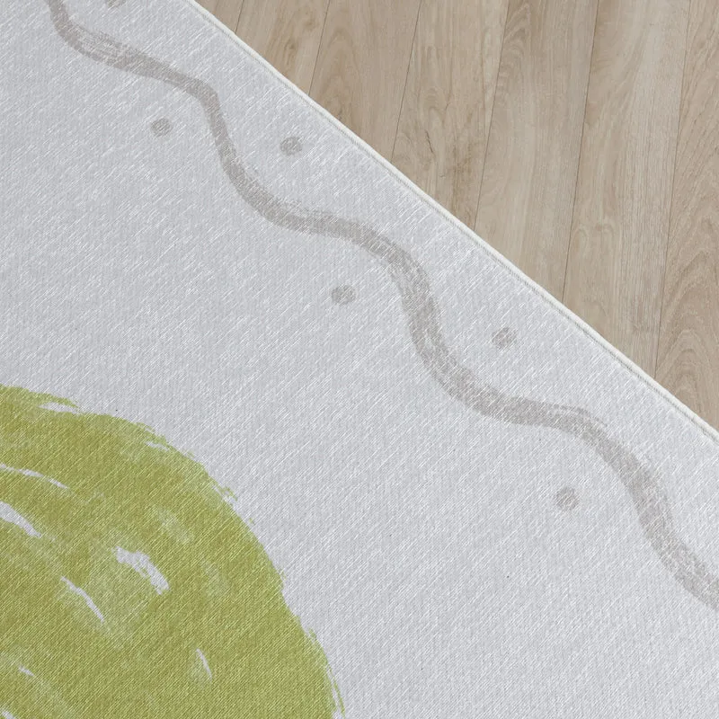 Waschbarer Kinderteppich - Mick Limoen Green