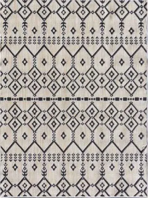 Teppich In- und Outdoor Flachgewebe Terrasse Balkon Wetterfest Wintergarten Robust BOHO geprägtes Design