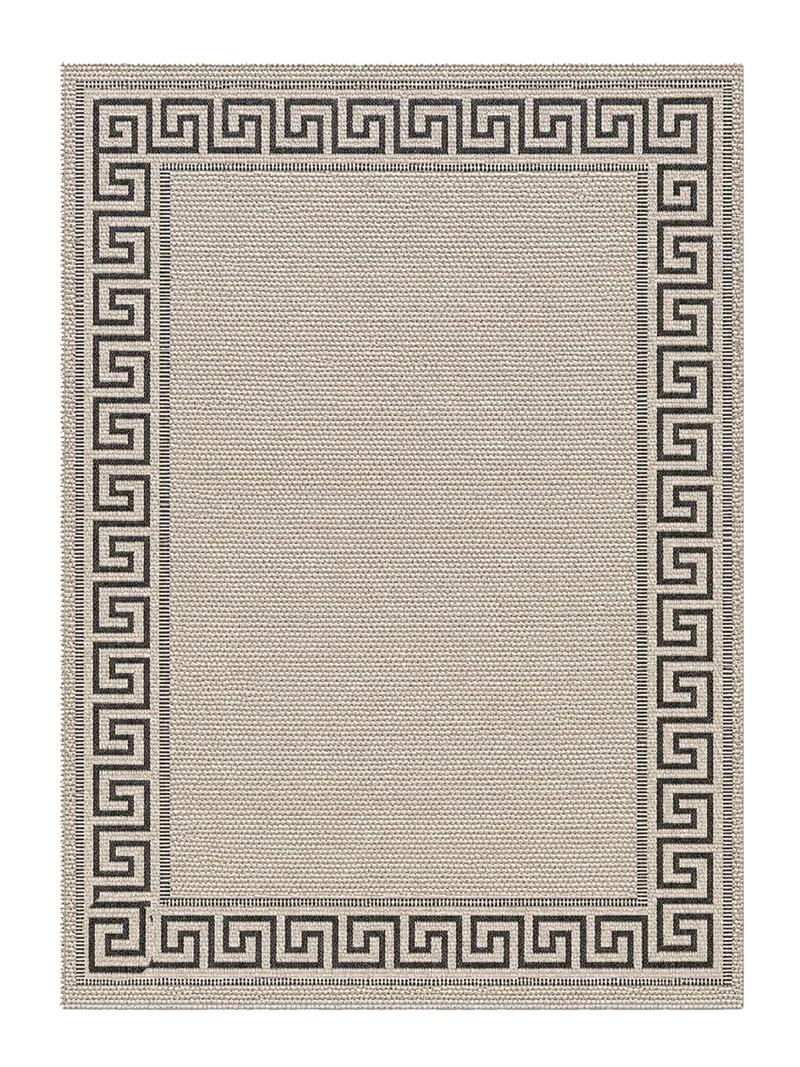 In- und Outdoor Teppich Terrassen & Balkon Küche Teppich Bordüre Beige