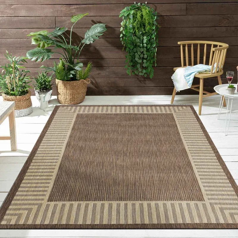 In- und Outdoor Teppich Terrassen & Balkon Küche Wohnzimmer Teppich Bordüre