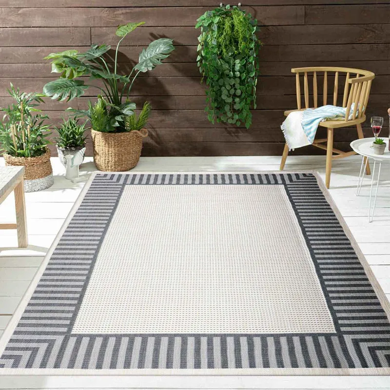 In- und Outdoor Teppich Terrassen & Balkon Küche Wohnzimmer Teppich Bordüre