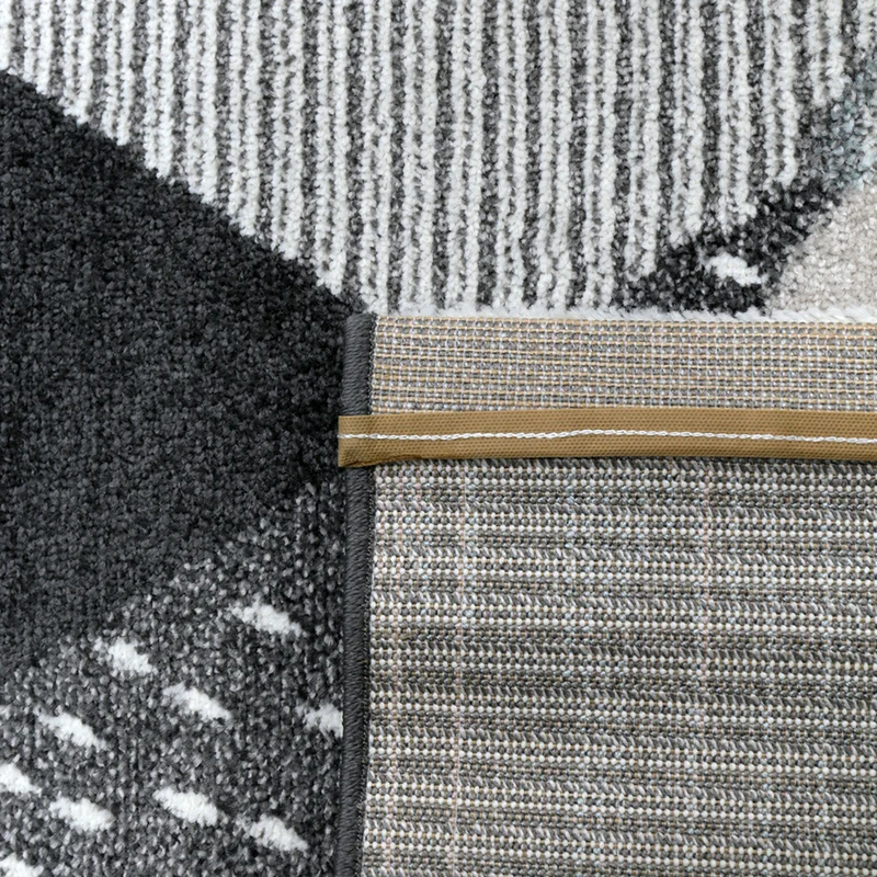 Kinderteppich Babyteppich Kinderteppich für Mädchen und Jungs mit lächelndem Bären Motiv | Teppich für Kinderzimmer | Farbe: Grau Anthracite & Creme