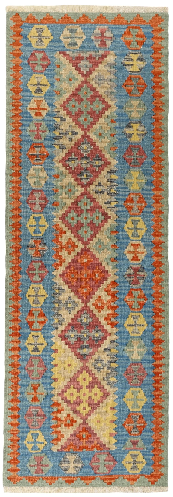 MY-RUG Teppich "Kelim" Rauten-& Diamantmuster, Handgewebt