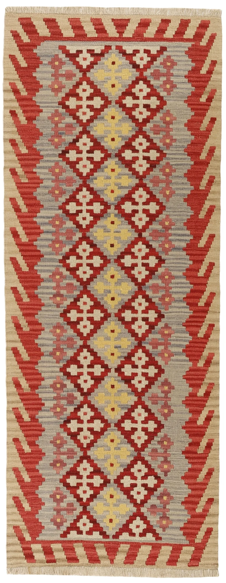 MY-RUG Teppich "Kelim" Rauten-& Diamantmuster, Handgewebt