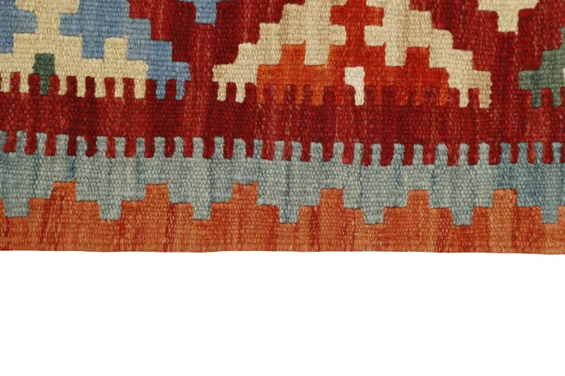 MY-RUG Teppich "Kelim" Rauten-& Diamantmuster, Handgewebt