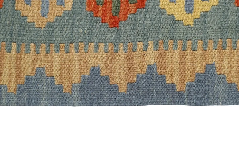 MY-RUG Teppich "Kelim" Rauten-& Diamantmuster, Handgewebt