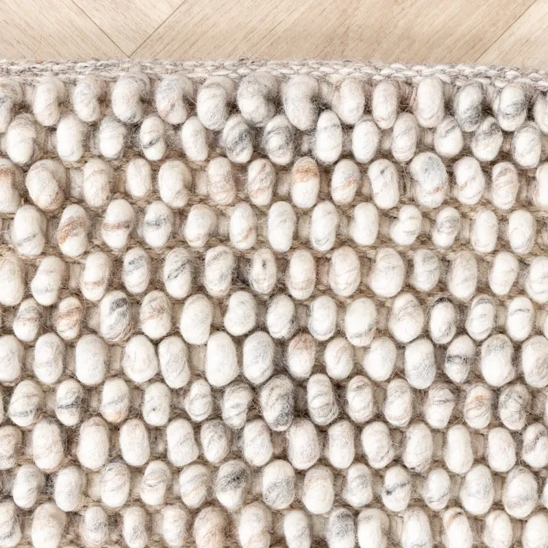 Wollteppich - Luminous Creme Meliert