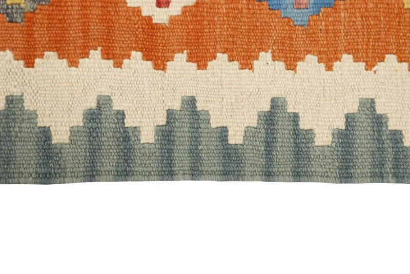 MY-RUG Teppich "Kelim" Rauten-& Diamantmuster, Handgewebt