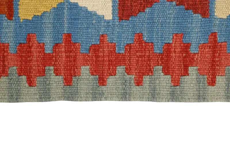 MY-RUG Teppich "Kelim" Rauten-& Diamantmuster, Handgewebt