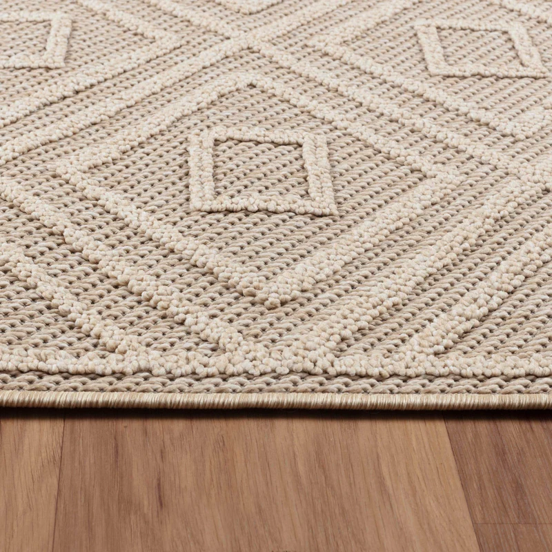 Carpettex Bouclé Teppich 3D Hoch-Tief Indoor Outdoor Wetterfest