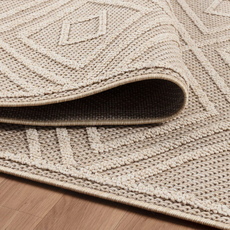 Carpettex Bouclé Teppich 3D Hoch-Tief Indoor Outdoor Wetterfest