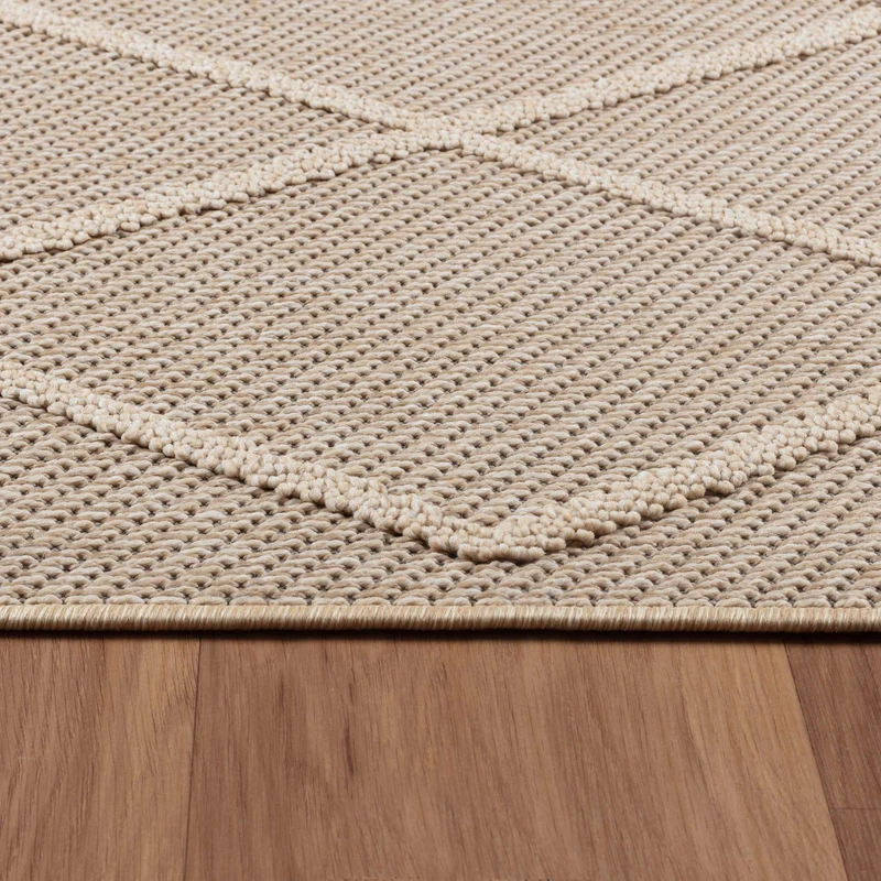 Carpettex Bouclé Teppich 3D Hoch-Tief Indoor Outdoor Wetterfest