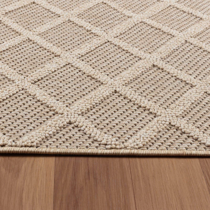 Carpettex Bouclé Teppich 3D Hoch-Tief Indoor Outdoor Wetterfest