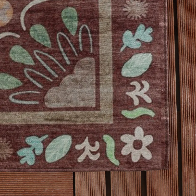 Outdoor-Teppich - Maui Border Braun