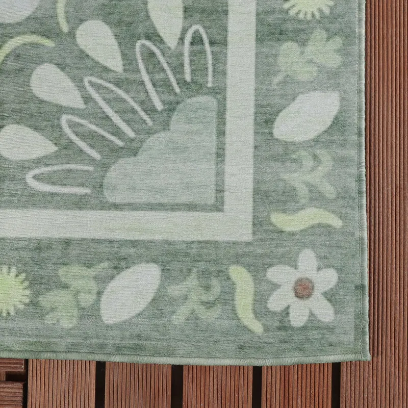 Outdoor-Teppich - Maui Border Grün