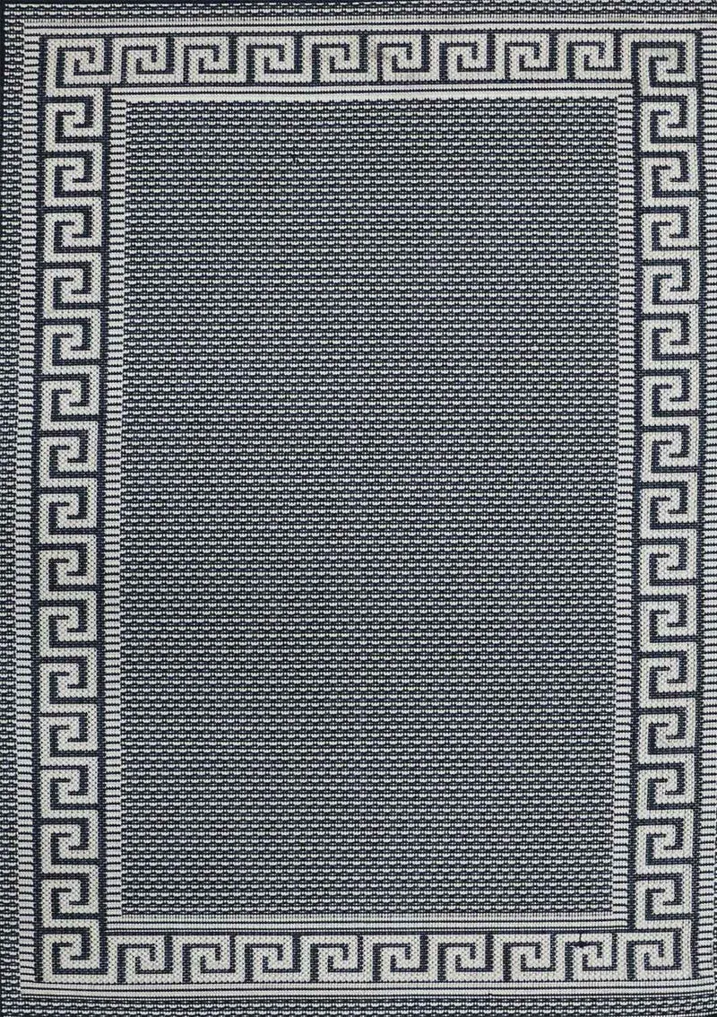 In- und Outdoor Teppiche Flachgewebe Balkon Küche Bordüre Look In Blau & Turkis