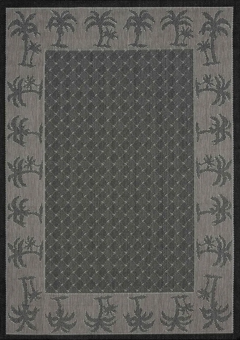 In- und Outdoor Teppich Terrassen & Balkon Küche Teppich Mini Palmen Schwarz