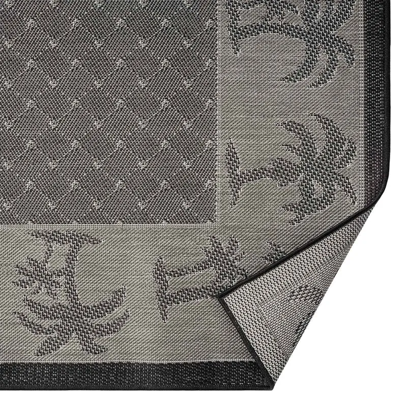 In- und Outdoor Teppich Terrassen & Balkon Küche Teppich Mini Palmen Schwarz