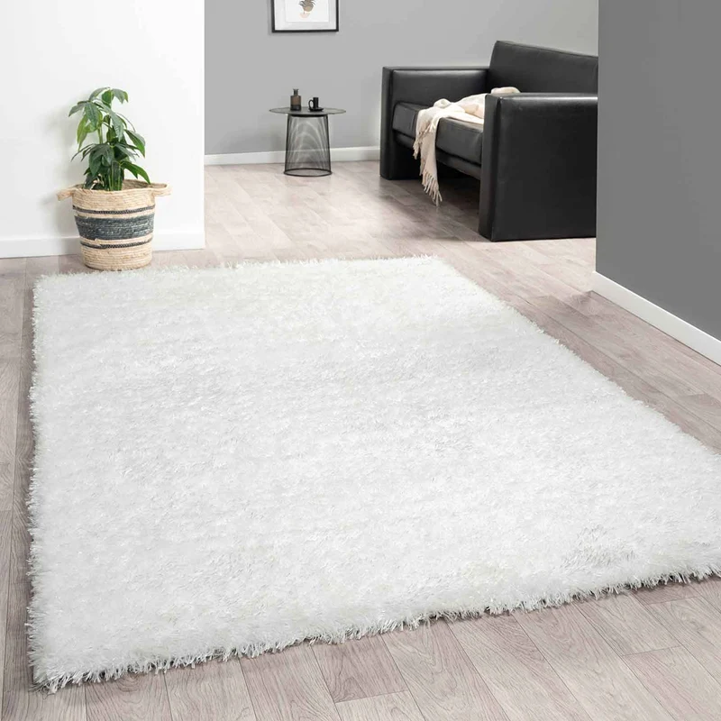 Hochflor Teppich Wohnzimmer Shaggy Super Weich Soft Pastellfarben Einfarbig