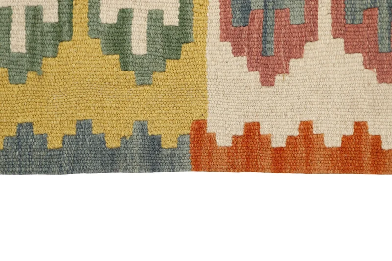 MY-RUG Teppich "Kelim" Rauten-& Diamantmuster, Handgewebt