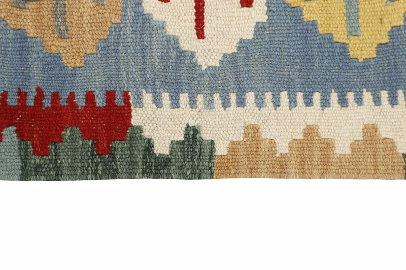 MY-RUG Teppich "Kelim" Rauten-& Diamantmuster, Handgewebt