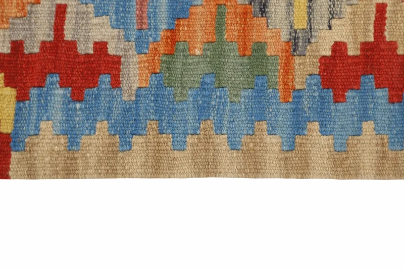 MY-RUG Teppich "Kelim" Rauten-& Diamantmuster, Handgewebt