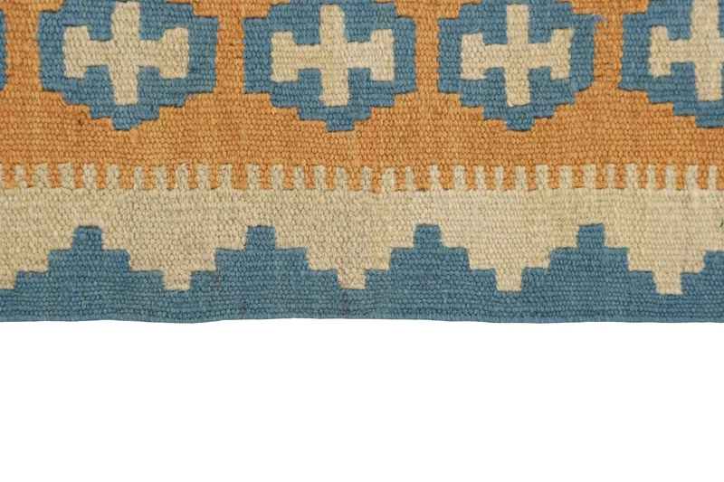MY-RUG Teppich "Kelim" Rauten-& Diamantmuster, Handgewebt