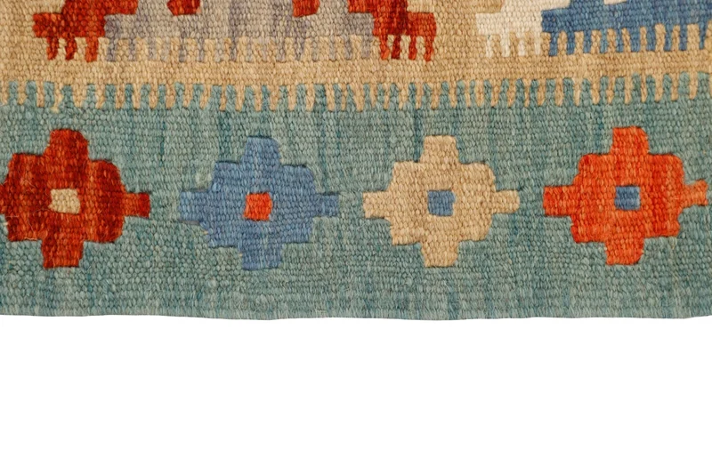 MY-RUG Teppich "Kelim" Rauten-& Diamantmuster, Handgewebt