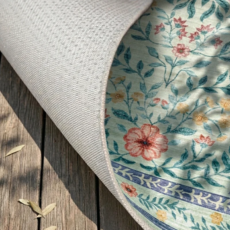 Vintage Gartenteppich Rund - Luana Dunkelgrün