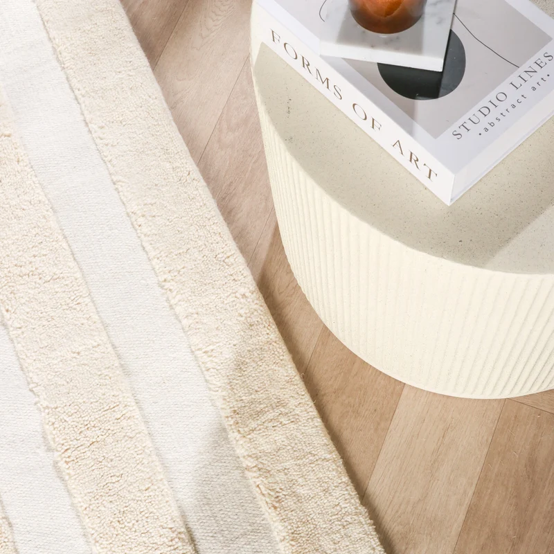 Wollteppich - Judith Border Creme