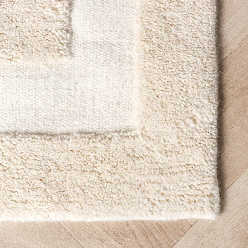 Wollteppich - Judith Border Creme
