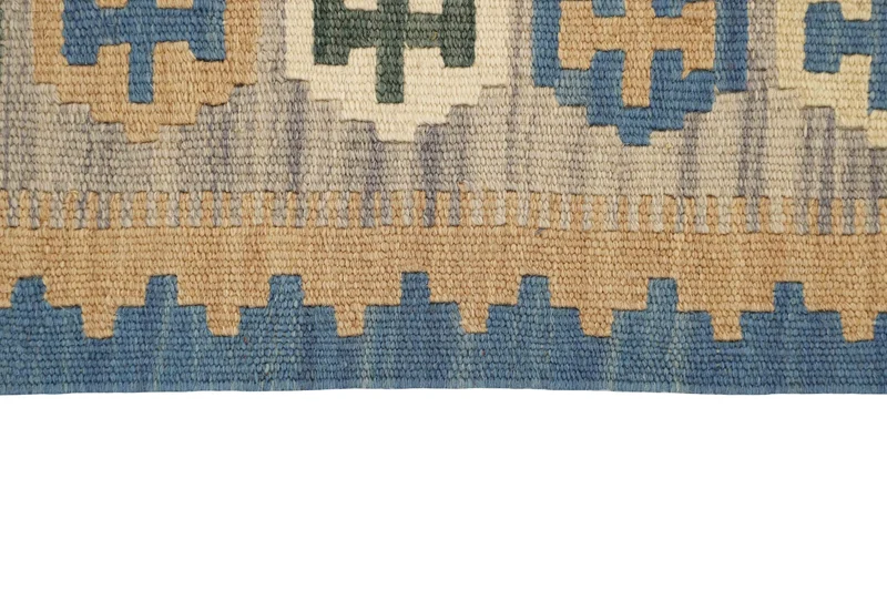 MY-RUG Teppich "Kelim" Rauten-& Diamantmuster, Handgewebt