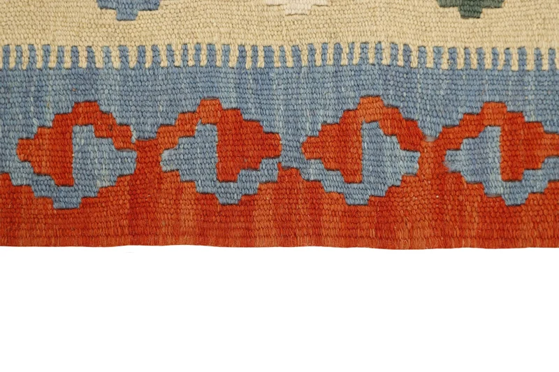 MY-RUG Teppich "Kelim" Rauten-& Diamantmuster, Handgewebt