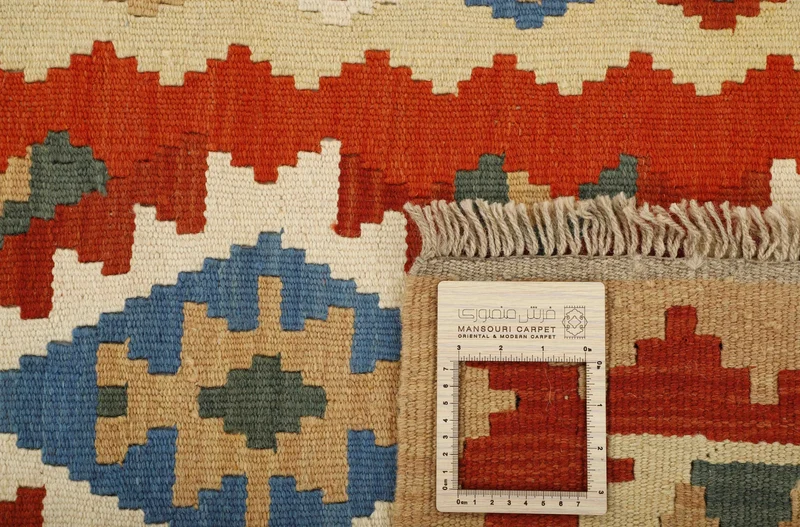 MY-RUG Teppich "Kelim" Rauten-& Diamantmuster, Handgewebt