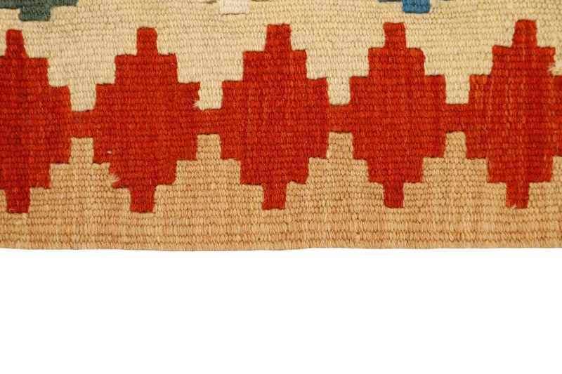 MY-RUG Teppich "Kelim" Rauten-& Diamantmuster, Handgewebt