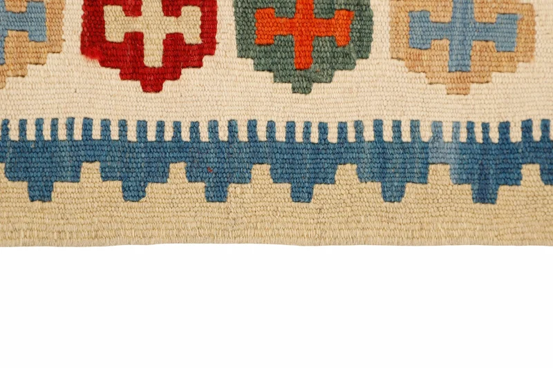 MY-RUG Teppich "Kelim" Rauten-& Diamantmuster, Handgewebt
