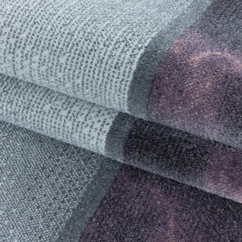 Modern Designer Wohnzimmer Teppich Weicher Kurzflor Kariert Design Robust