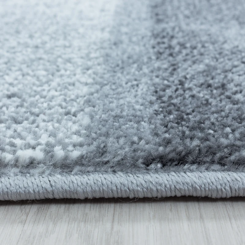 Modern Designer Wohnzimmer Teppich Weicher Kurzflor Kariert Design Robust