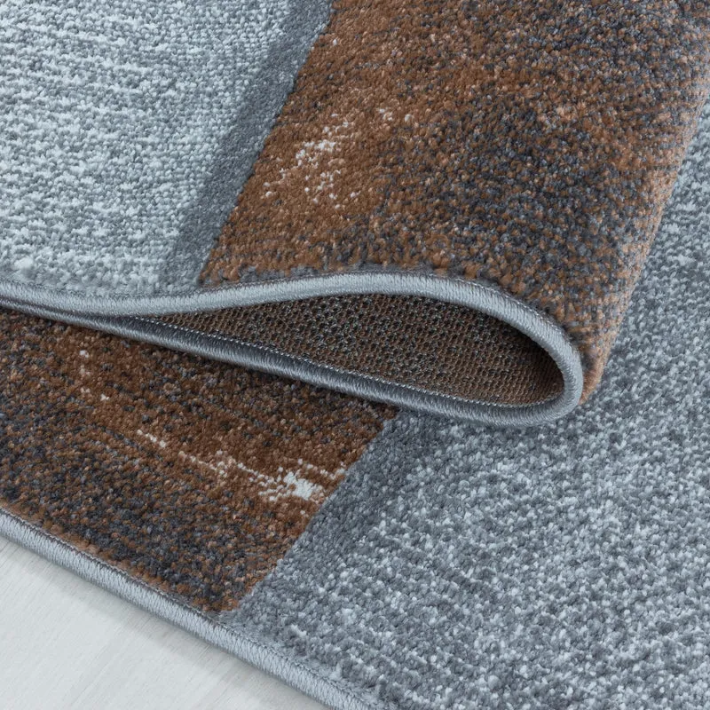 Modern Designer Wohnzimmer Teppich Weicher Kurzflor Kariert Design Robust