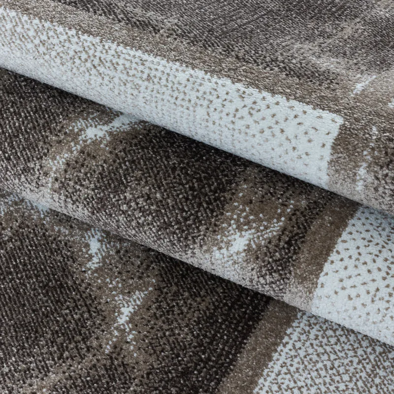 Modern Designer Wohnzimmer Teppich Weicher Kurzflor Kariert Design Robust