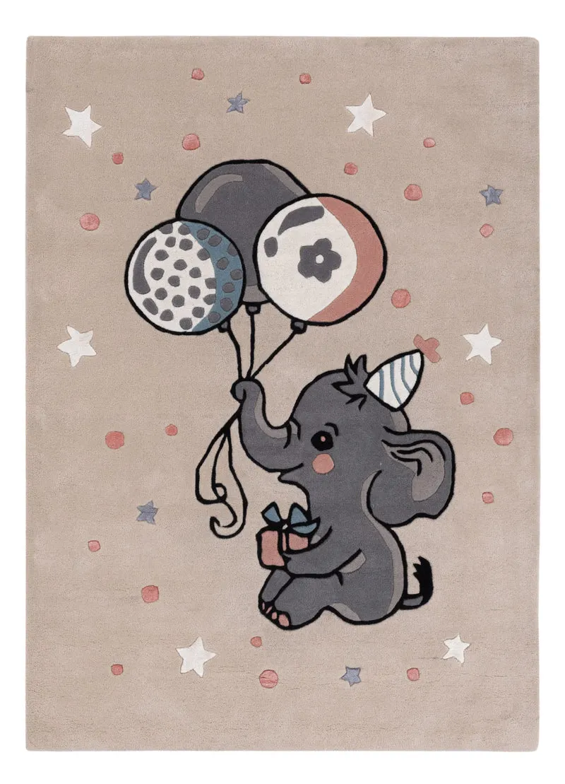 Kinderteppich Elefant Luftballons