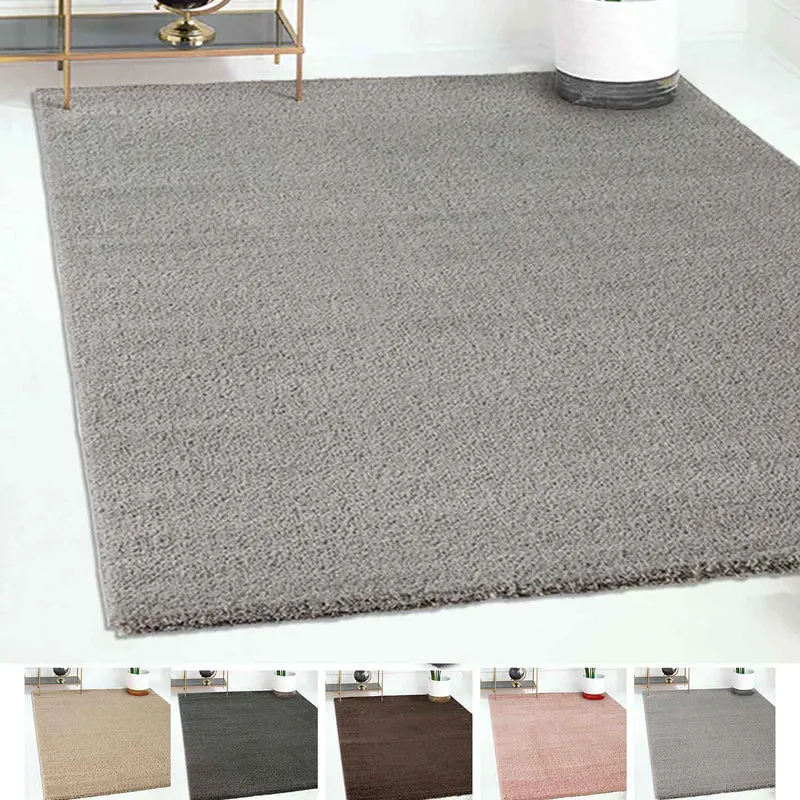Teppich Kurzflor einfarbig Modern Flauschig Weich Microfaser, für Wohnzimmer, Schlafzimmer, küche