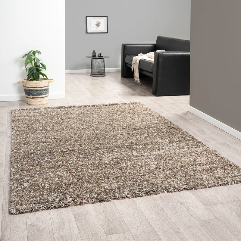 Hochflor Teppich LUX Shaggy Wohnzimmer Schlafzimmer Mehrfarbig Meliert Extra Dicht