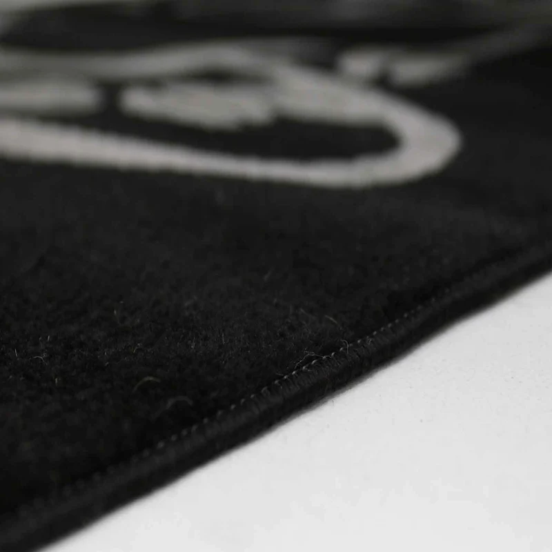 Küchenteppich Schwarz Trendiger Kaffee Teppich, Cappuccino Muster Tasse Kurzflor
