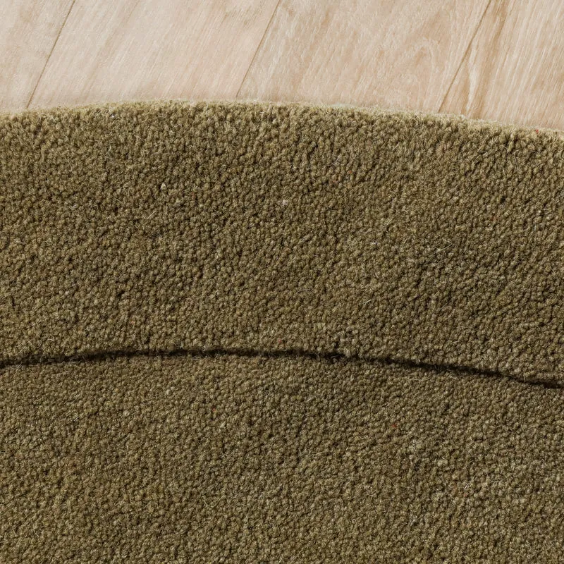 Teppich Organisch - Isara Border Olivgrün